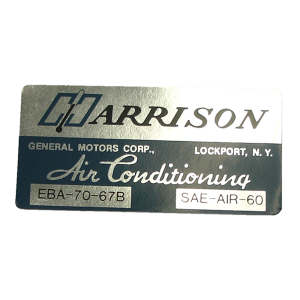 Air Conditioner Evaporator Box Decal