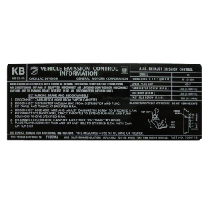 500 C.I. Emissions Decal