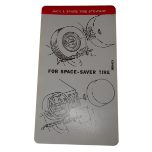Tire & Jack Stowage Decal - In Trunk
