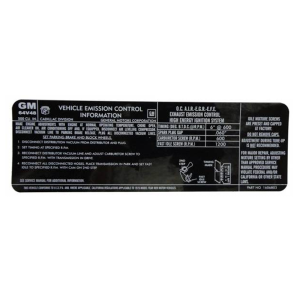 500 C.I. Emissions Decal