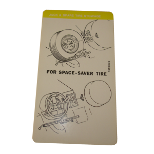 Tire & Jack Stowage Decal - In Trunk