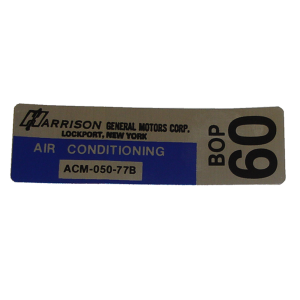 Air Conditioner Evaporator Box Decal