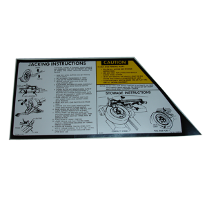 Jack Instructions Decal - In Trunk