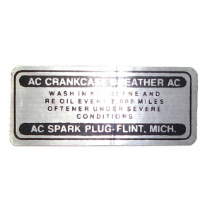 Oil Filler Cap Decal