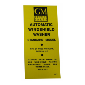 Windshield Washer Bracket Decal