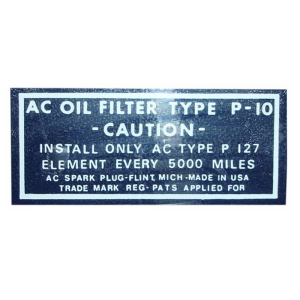 Oil Filter Decal - PF-127