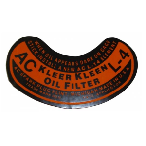Oil Filter Decal - L-4