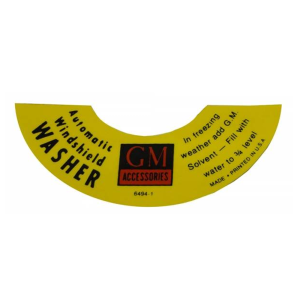 Auto Windshield Washer Decal (GM)