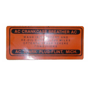 Oil Filler Cap Decal