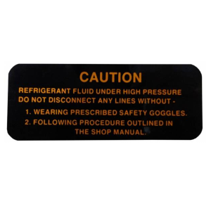 Air Conditioner Compressor Warning Decal
