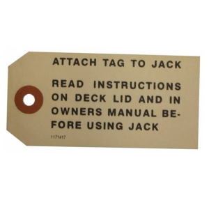 Jack Instructions Tag