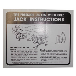 Jack Instructions / Tire Pressure Decal