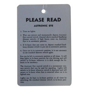 Tag- Autotronic Eye Instructions