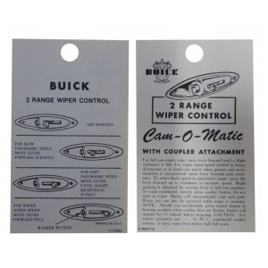 Windshield Wiper Instructions Tag