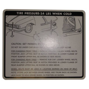 Jack Instructions / Tire Pressure Decal