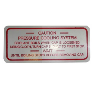 Cooling System Decal - Aluminum Engine