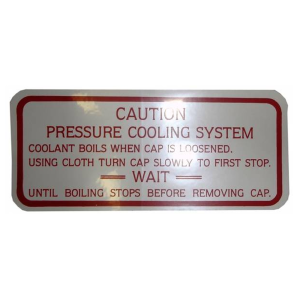 Cooling System Caution Decal