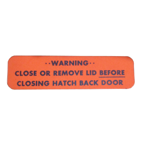 "Caution" Hatch Decal