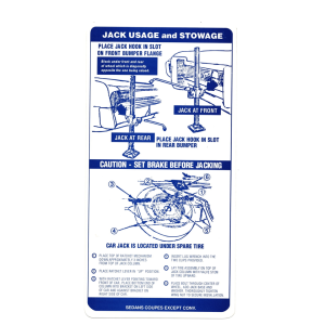 Jack Stowage And Use Decal