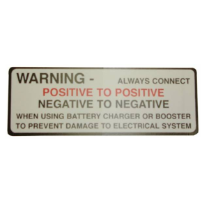 Battery Warning Decal