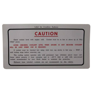 Cooling System Decal - Cross Flow