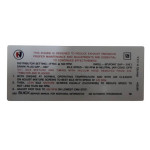 Automatic Transmission Emission Decal - 400-4V