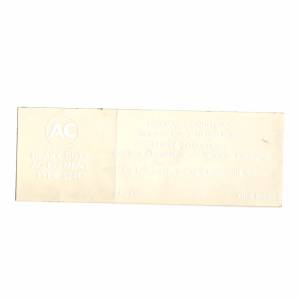 Air Cleaner Service Instructions Decal - A124C